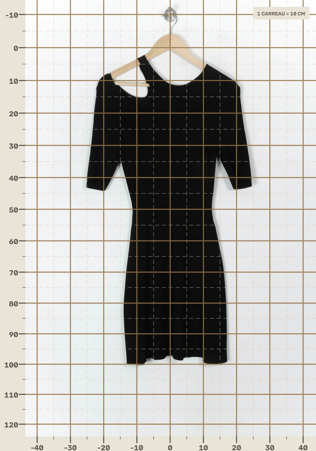Robe Asymétrique Noire - Taille L/40 de la marque Maje | PARAD121467 - Vendu par Paradigme - Image 4