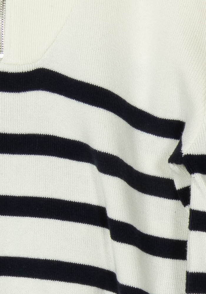 Pull Rayé Blanc et Noir - Taille M/38 de la marque La Petite Etoile | PARAD121471 - Vendu par Paradigme - Image 3