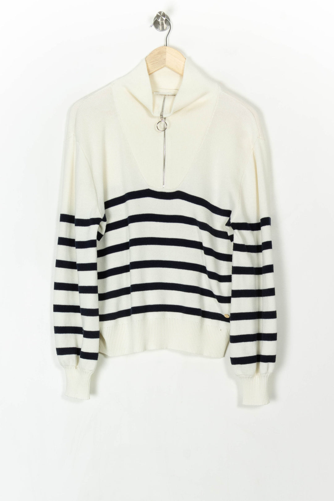 Pull Rayé Blanc et Noir - Taille M/38 de la marque La Petite Etoile | PARAD121471 - Vendu par Paradigme - Image 2