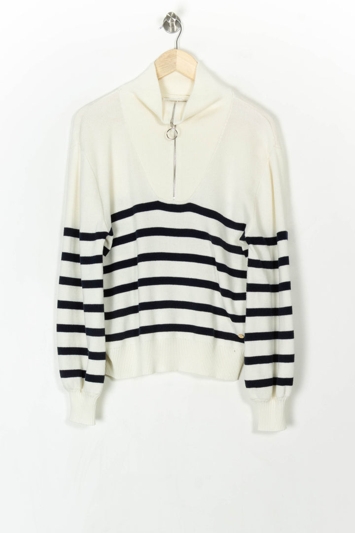 Pull Rayé Blanc et Noir - Taille M/38 de la marque La Petite Etoile | PARAD121471 - Vendu par Paradigme - Image 2