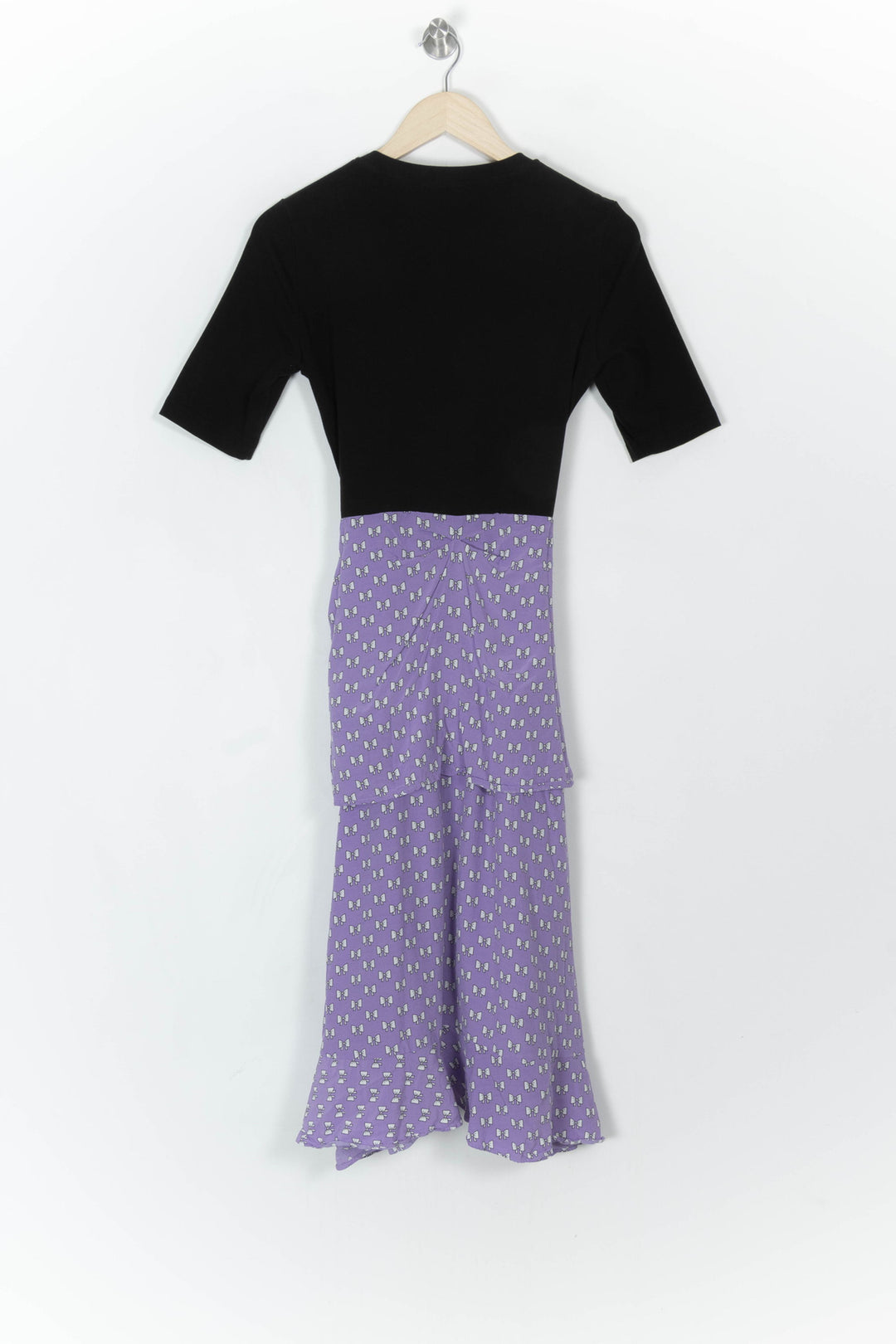 Robe Longue Noire et Violette - Taille L/40 de la marque Maje | PARAD121473 - Vendu par Paradigme - Image 5
