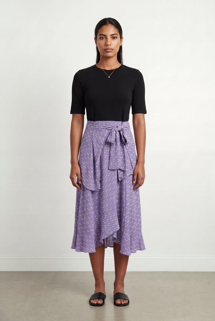 Robe Longue Noire et Violette - Taille L/40 de la marque Maje | PARAD121473 - Vendu par Paradigme - Image 1