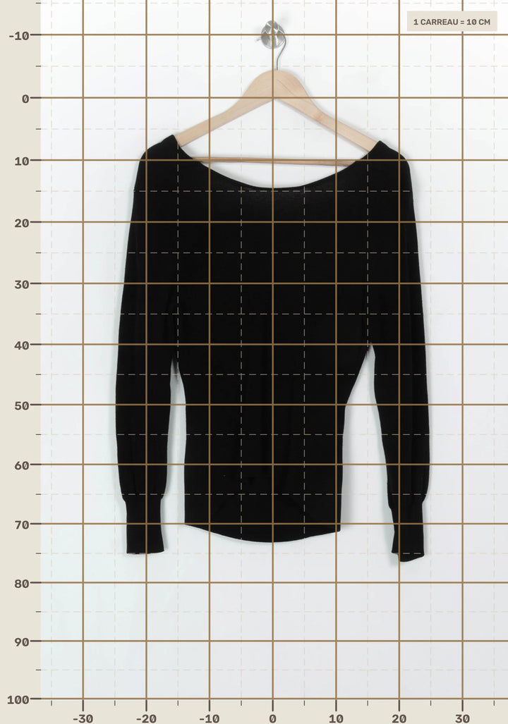 Pull Noir - Taille M/38 de la marque ba&amp;sh | PARAD121474 - Vendu par Paradigme - Image 4