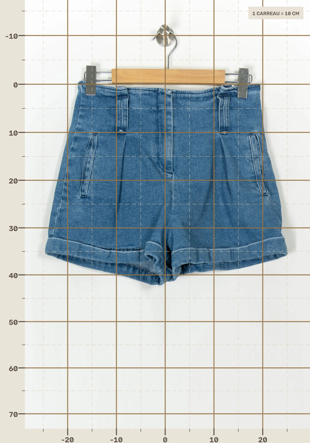 Short en Jean Bleu - Taille L/40 de la marque Sézane | PARAD121475 - Vendu par Paradigme - Image 4