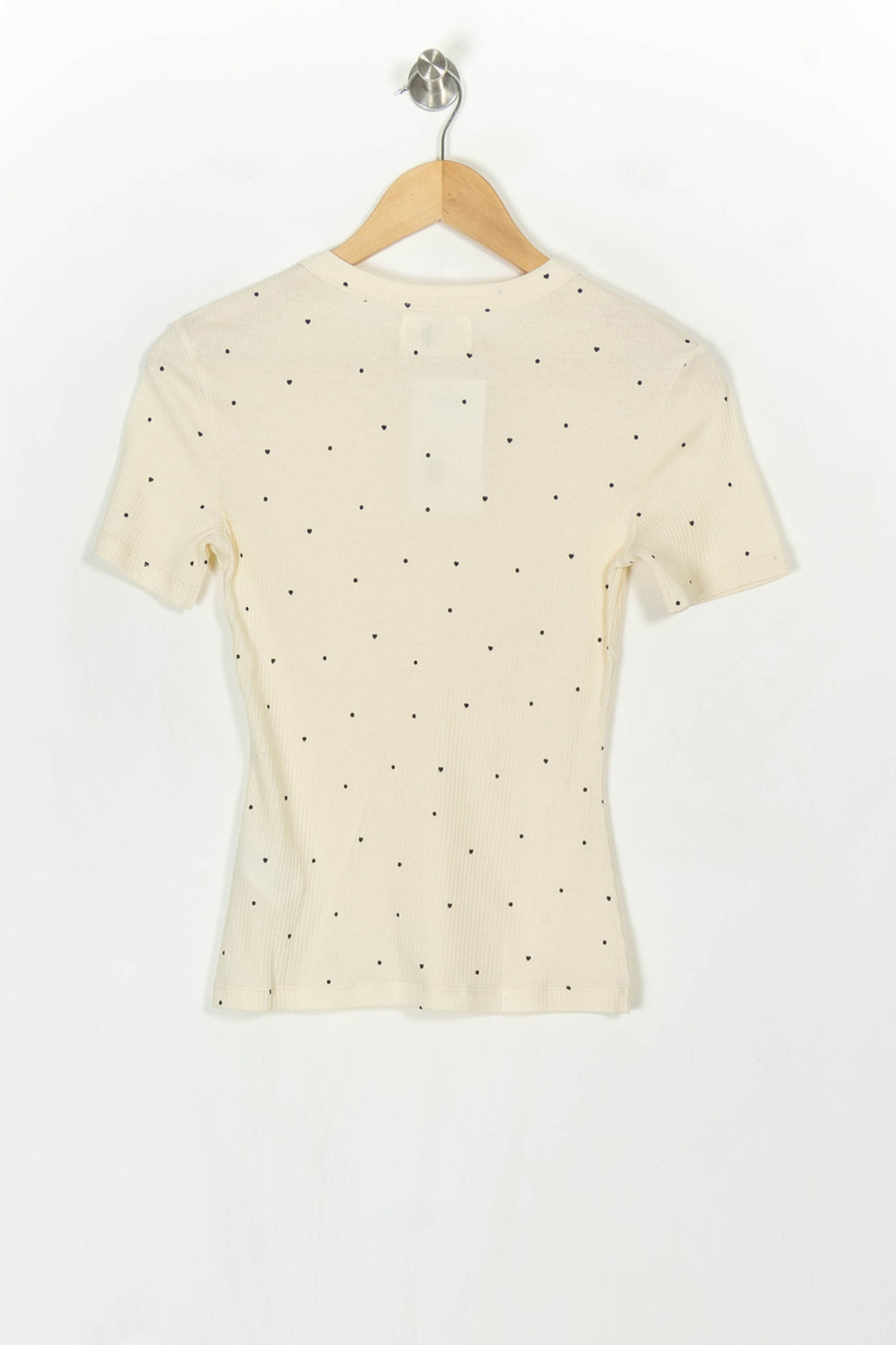 Tee-shirt beige à pois noirs - Taille XS/34 de la marque Des petits hauts | PARAD121479 - Vendu par Paradigme - Image 5