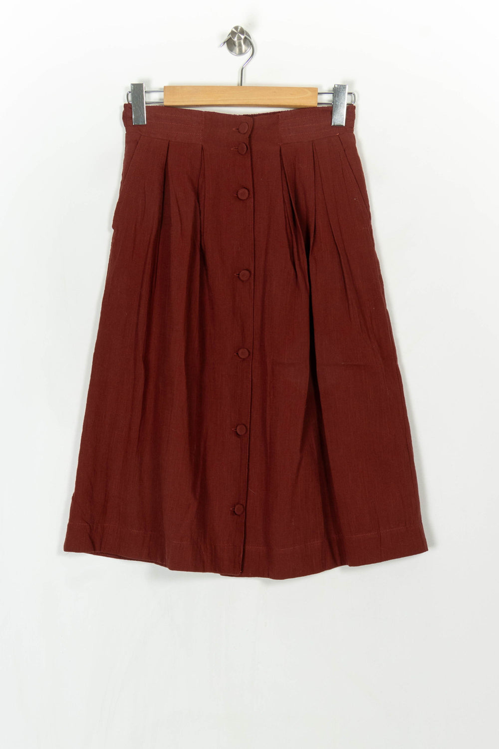 Jupe Boutonnée Marron - Taille S/36 de la marque Kookai | PARAD121480 - Vendu par Paradigme - Image 2