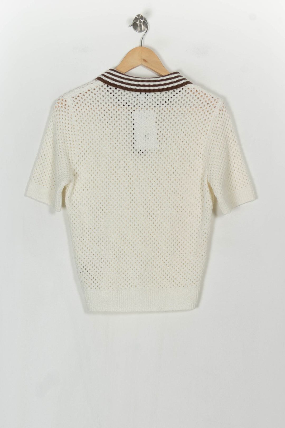Polo Blanc et Marron - Taille XS/34 de la marque Suncoo | PARAD121481 - Vendu par Paradigme - Image 5