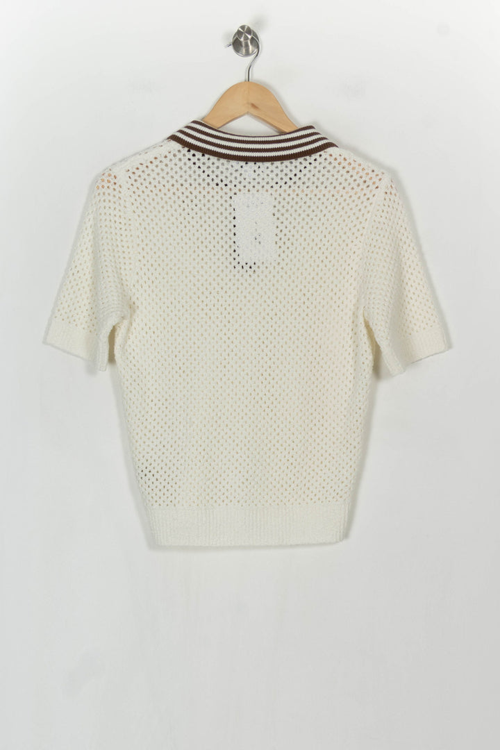 Polo Blanc et Marron - Taille XS/34 de la marque Suncoo | PARAD121481 - Vendu par Paradigme - Image 5