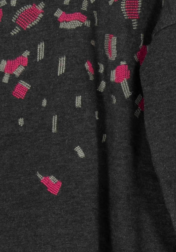 Sweat Gris et Rose - Taille L/40 de la marque Kookai | PARAD121482 - Vendu par Paradigme - Image 3