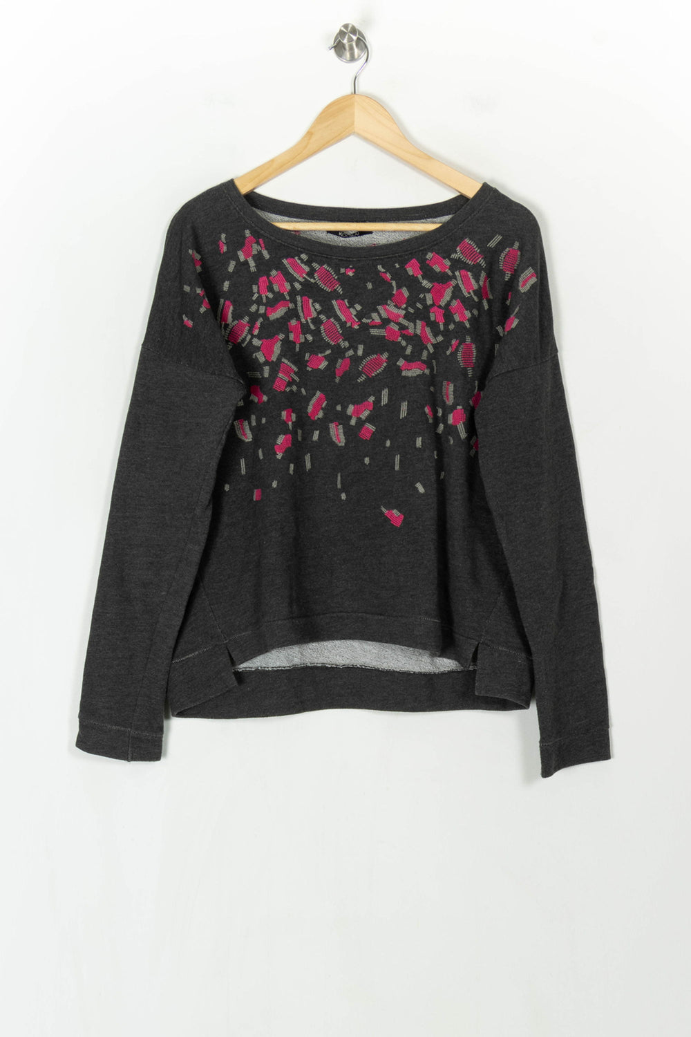 Sweat Gris et Rose - Taille L/40 de la marque Kookai | PARAD121482 - Vendu par Paradigme - Image 2