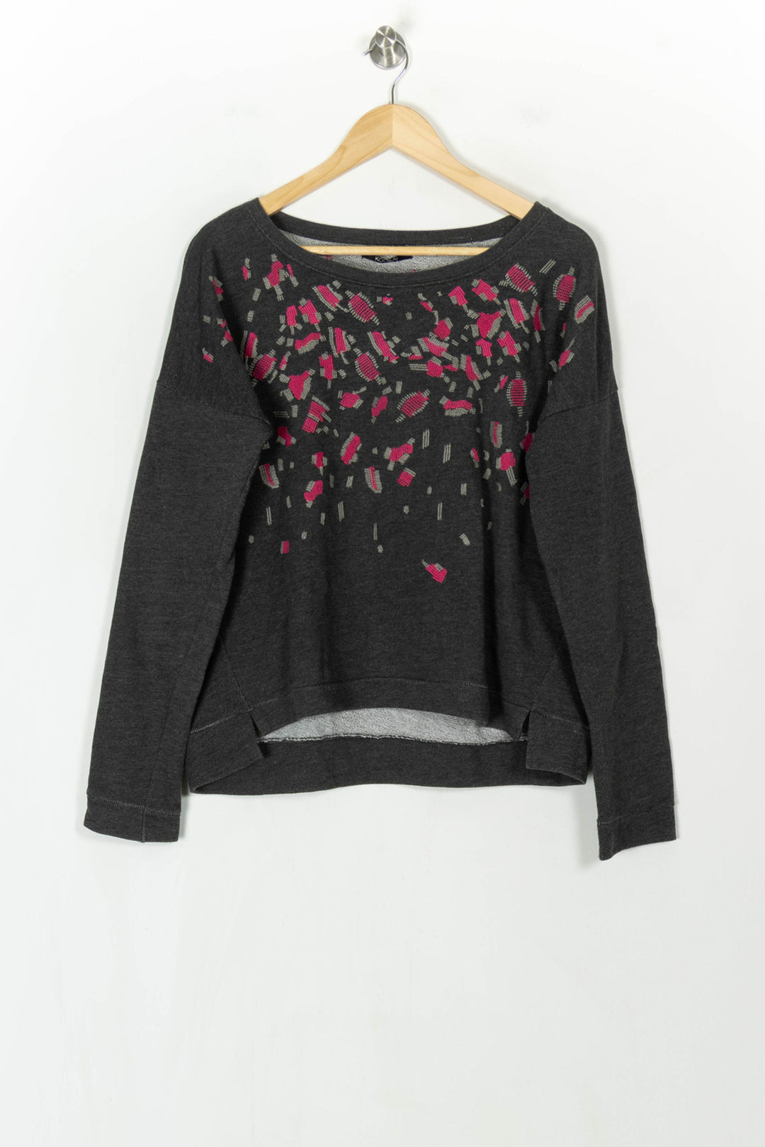 Sweat Gris et Rose - Taille L/40 de la marque Kookai | PARAD121482 - Vendu par Paradigme - Image 2