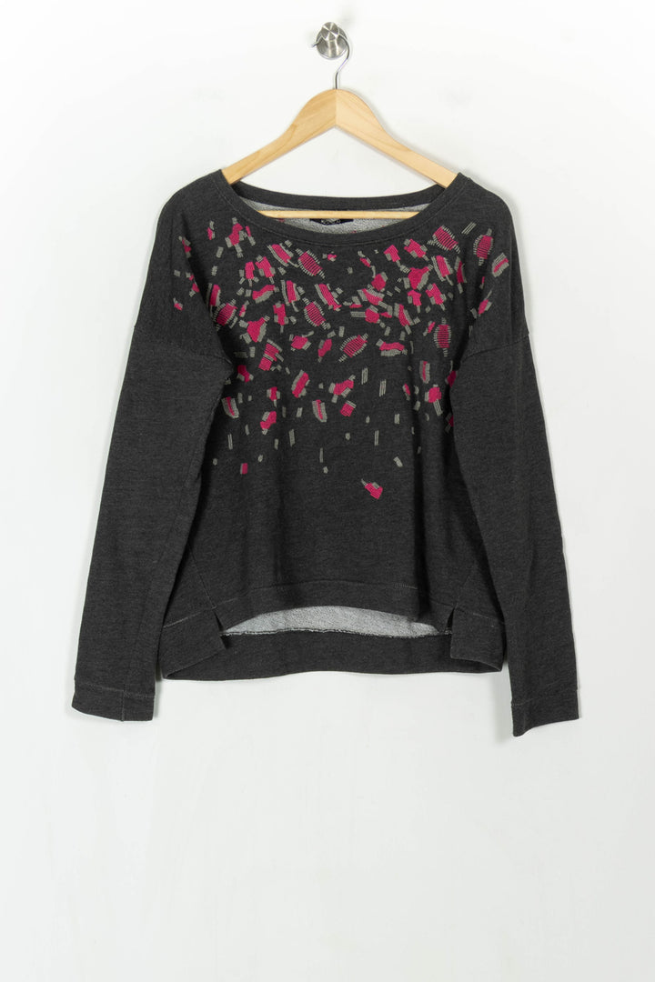 Sweat Gris et Rose - Taille L/40 de la marque Kookai | PARAD121482 - Vendu par Paradigme - Image 2