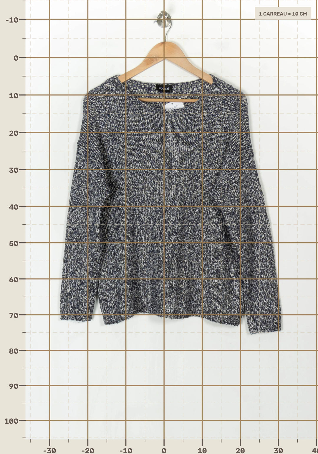Pull Bleu et Blanc - Taille M/38 de la marque Kookai | PARAD121484 - Vendu par Paradigme - Image 4
