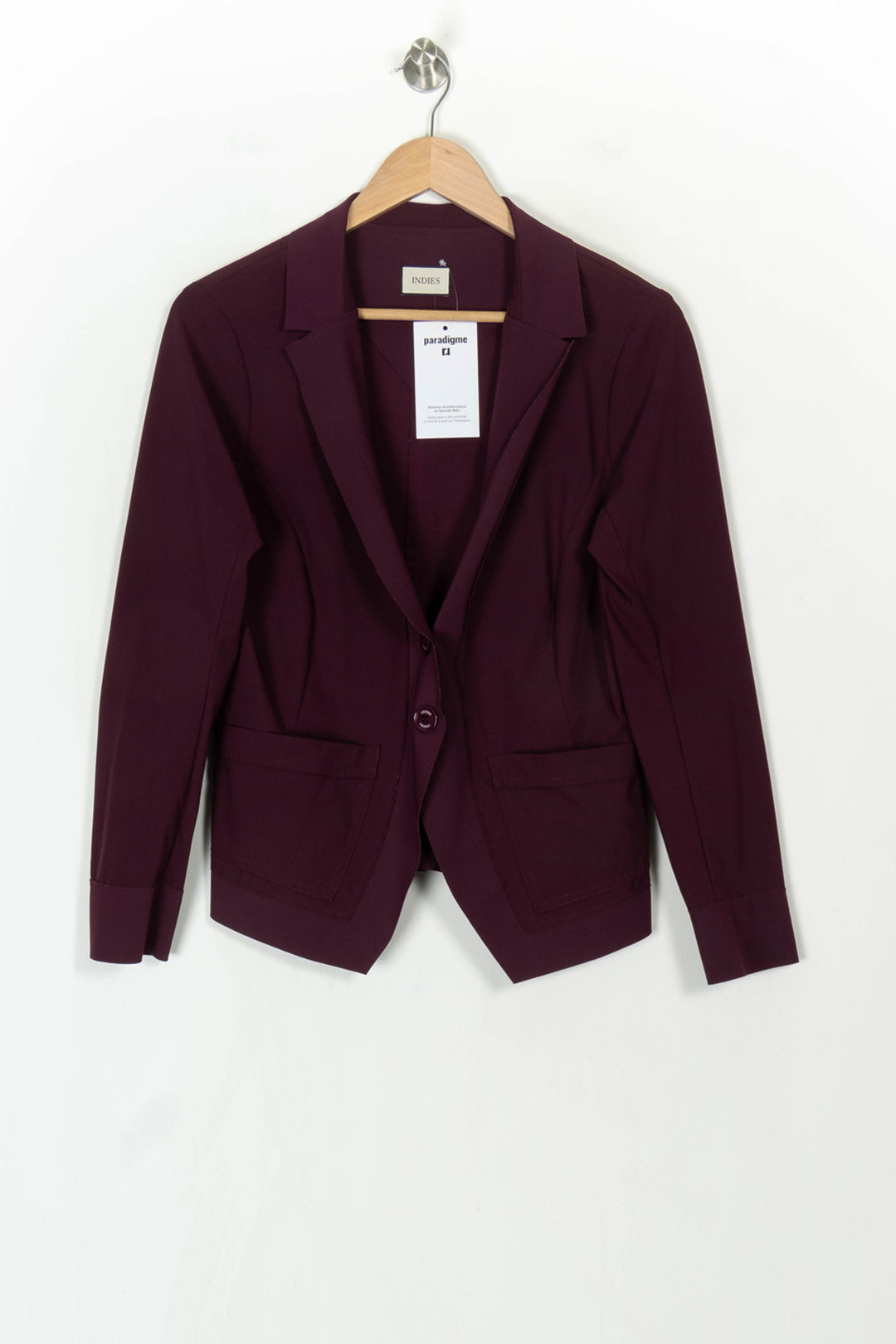 Blazer Bordeaux - Taille L/40 de la marque Indies | PARAD121485 - Vendu par Paradigme - Image 2