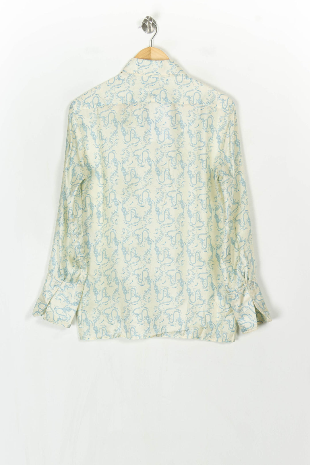 Chemise Blanche et Bleue - Taille M/38 de la marque Sandro | PARAD121487 - Vendu par Paradigme - Image 5