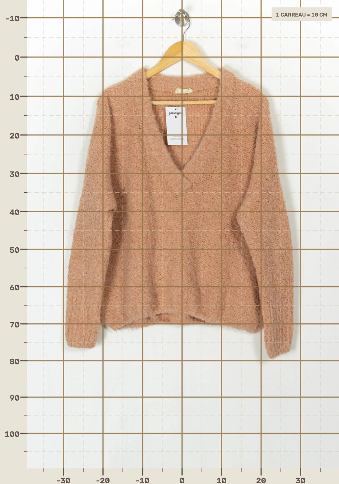 Pull Rose - Taille M/38 de la marque American Vintage | PARAD121490 - Vendu par Paradigme - Image 4