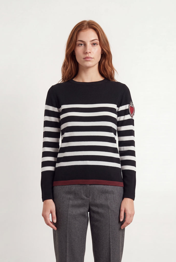 Pull Noir et Blanc - Taille M/38 de la marque Bleu Blanc Rouge | PARAD121492 - Vendu par Paradigme - Image 1