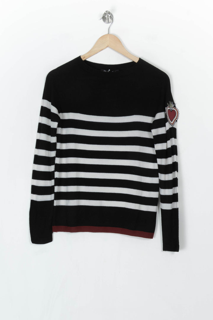 Pull Noir et Blanc - Taille M/38 de la marque Bleu Blanc Rouge | PARAD121492 - Vendu par Paradigme - Image 2