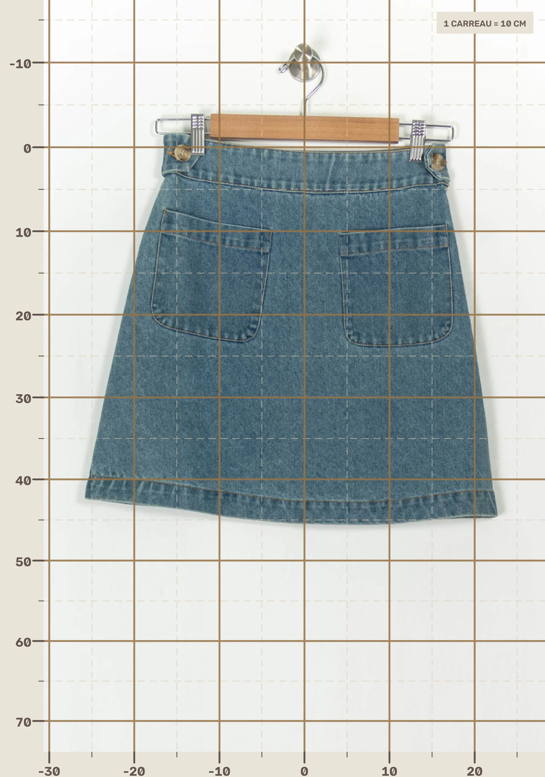 Jupe en Jean Bleue - Taille S/36 de la marque Petite Mendigote | PARAD121493 - Vendu par Paradigme - Image 4