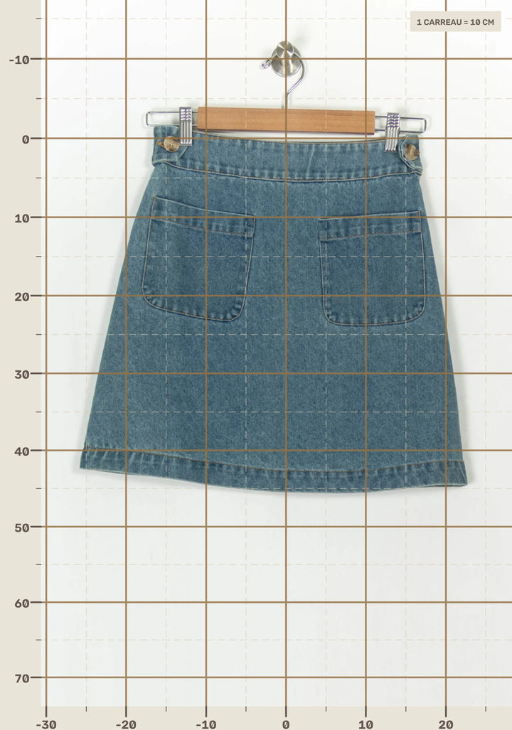 Jupe en Jean Bleue - Taille S/36 de la marque Petite Mendigote | PARAD121493 - Vendu par Paradigme - Image 4