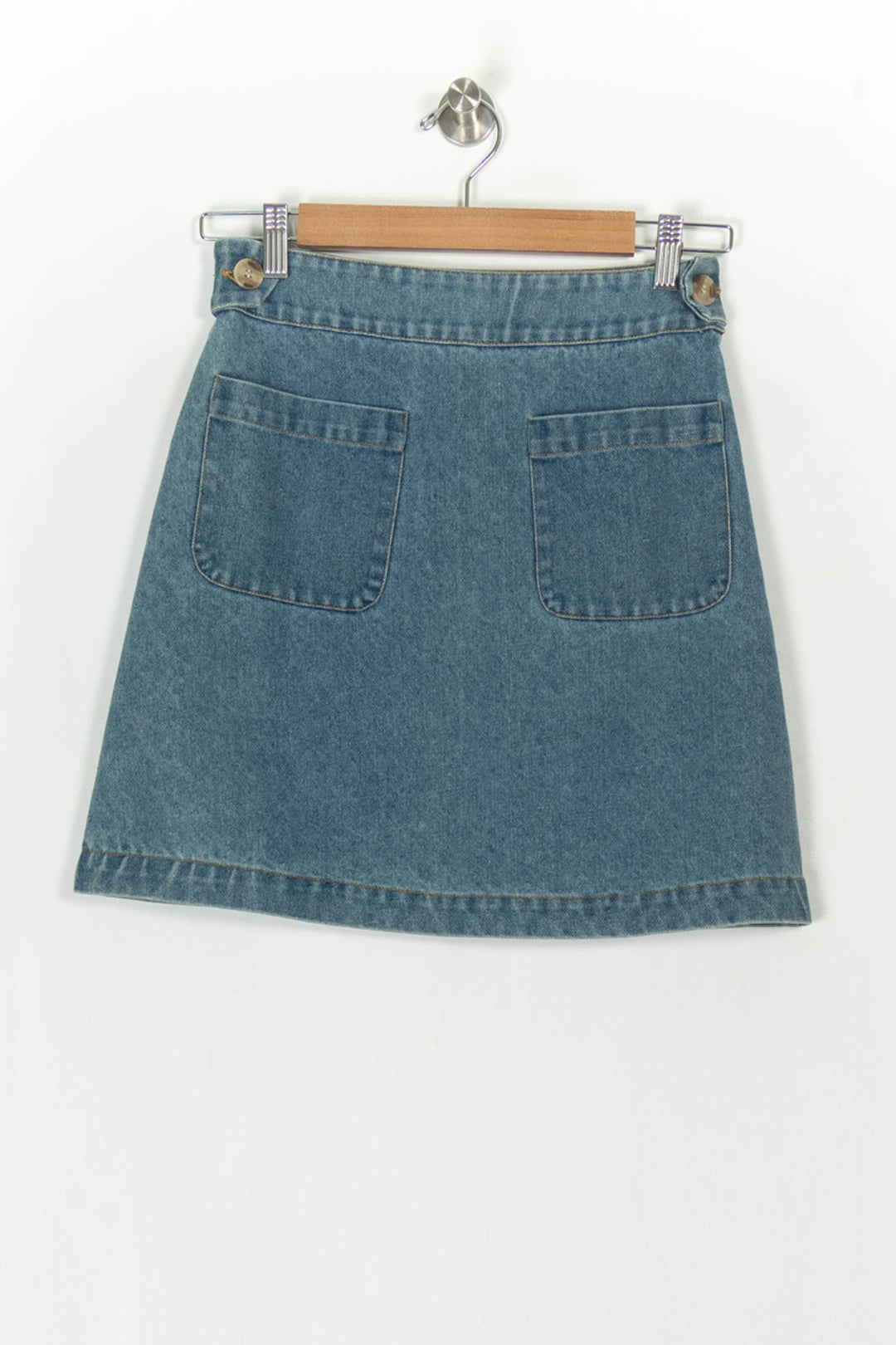 Jupe en Jean Bleue - Taille S/36 de la marque Petite Mendigote | PARAD121493 - Vendu par Paradigme - Image 2
