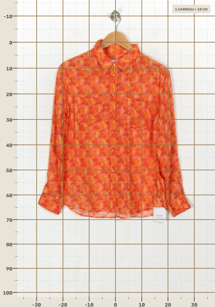 Chemise Orange et Rose - Taille M/38 de la marque Soi Paris | PARAD121494 - Vendu par Paradigme - Image 4