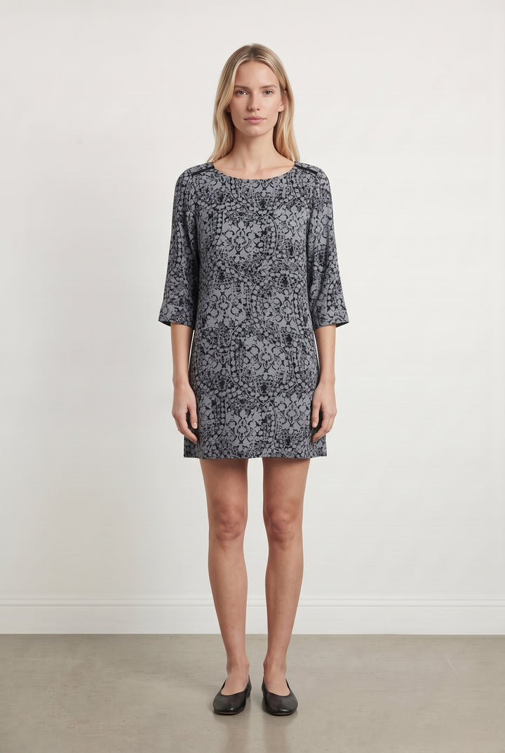 Robe Courte Bleue et Noire - Taille S/36 de la marque Sud express | PARAD121496 - Vendu par Paradigme - Image 1