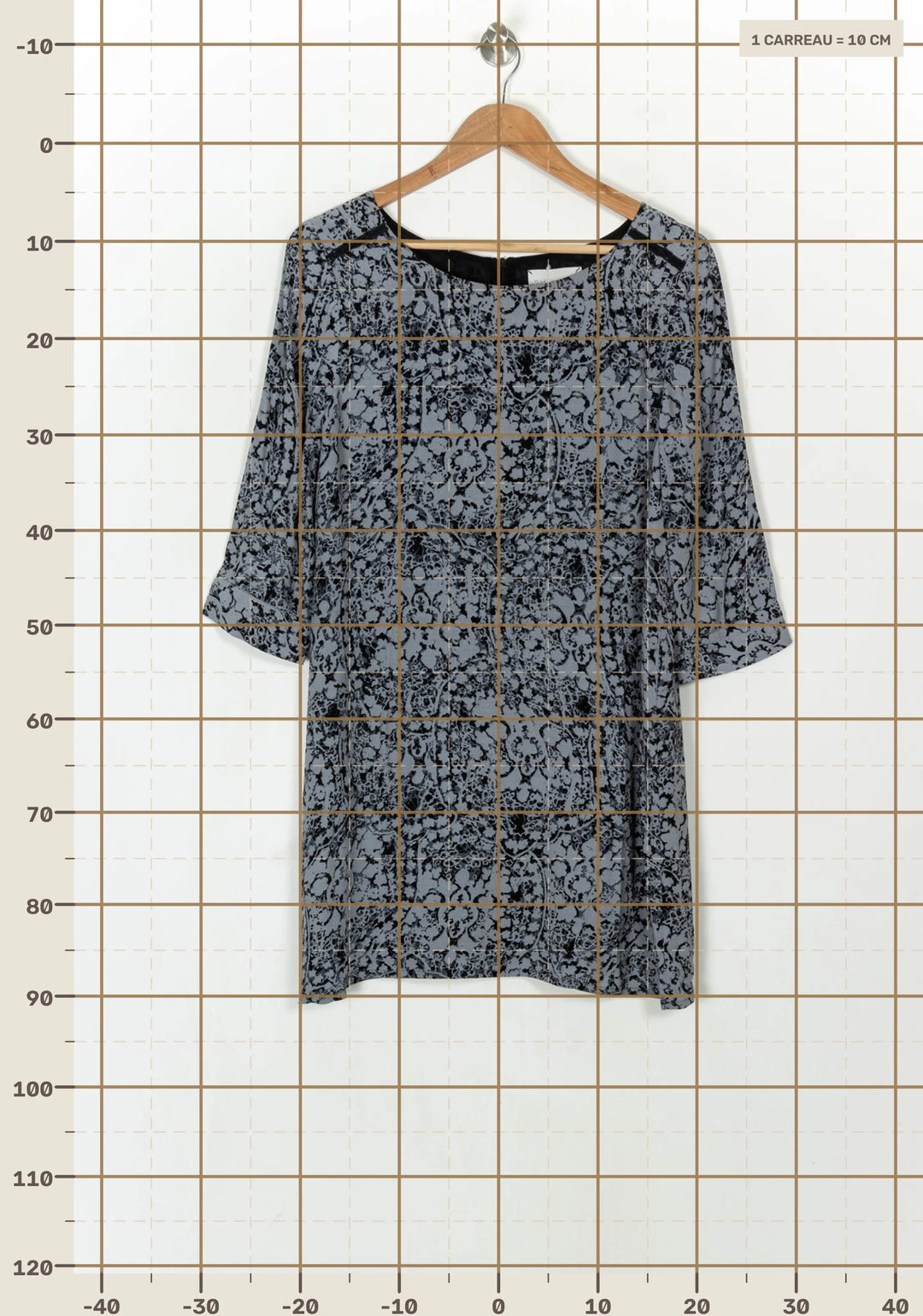 Robe Courte Bleue et Noire - Taille S/36 de la marque Sud express | PARAD121496 - Vendu par Paradigme - Image 4