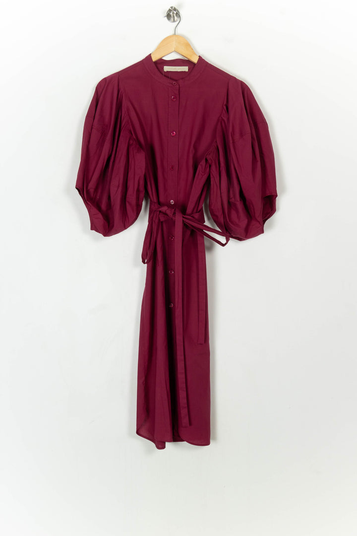 Robe Chemise Midi Violette - Taille L/40 de la marque Vanessa Bruno | PARAD121501 - Vendu par Paradigme - Image 2