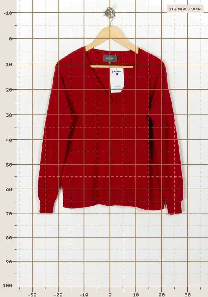 Pull Rouge - Taille M/38 de la marque Eric Bompard | PARAD121502 - Vendu par Paradigme - Image 4