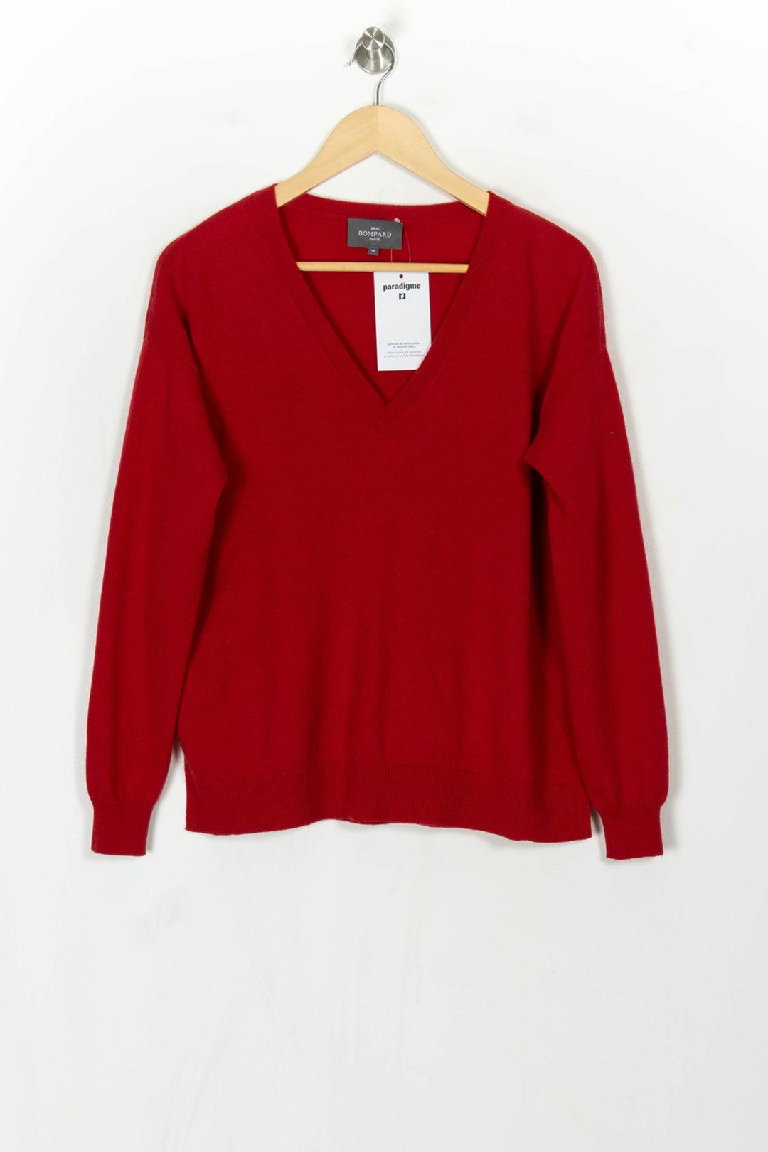 Pull Rouge - Taille M/38 de la marque Eric Bompard | PARAD121502 - Vendu par Paradigme - Image 2