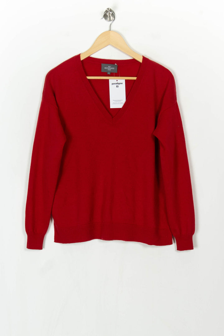 Pull Rouge - Taille M/38 de la marque Eric Bompard | PARAD121502 - Vendu par Paradigme - Image 2