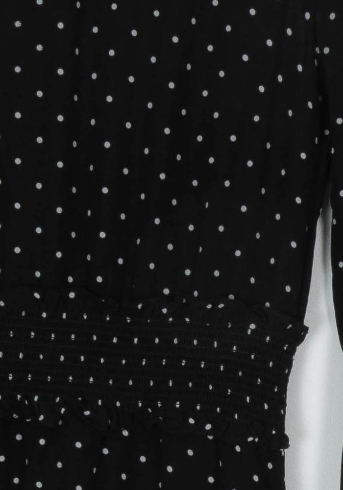 Robe Longue Noire à Pois Blancs - Taille S/36 de la marque Sézane | PARAD121506 - Vendu par Paradigme - Image 3