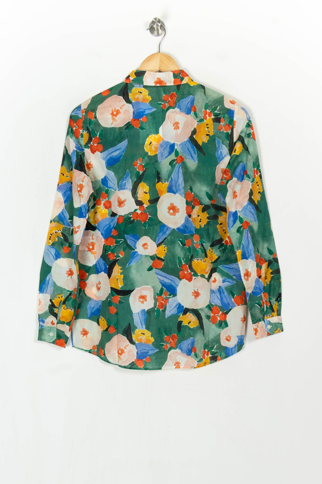 Chemise Fleurie Verte et Bleue - Taille S/36 de la marque Sézane | PARAD121507 - Vendu par Paradigme - Image 5