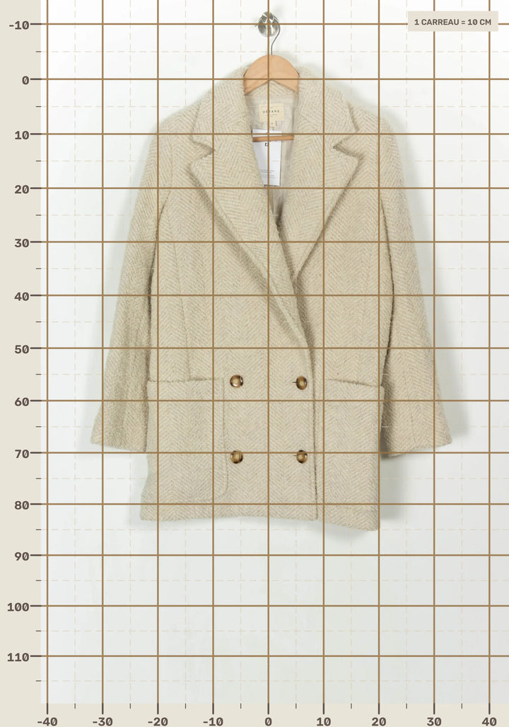 Manteau Beige - Taille S/36 de la marque Sézane | PARAD121514 - Vendu par Paradigme - Image 4