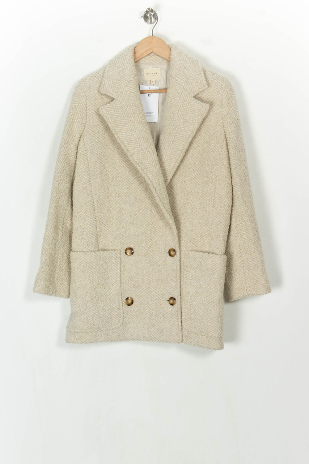 Manteau Beige - Taille S/36 de la marque Sézane | PARAD121514 - Vendu par Paradigme - Image 2