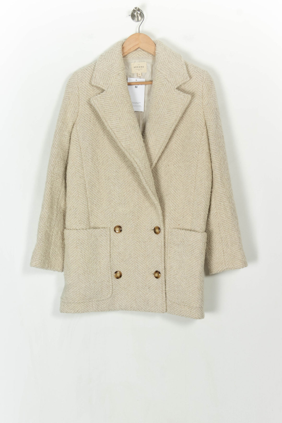 Manteau Beige - Taille S/36 de la marque Sézane | PARAD121514 - Vendu par Paradigme - Image 2