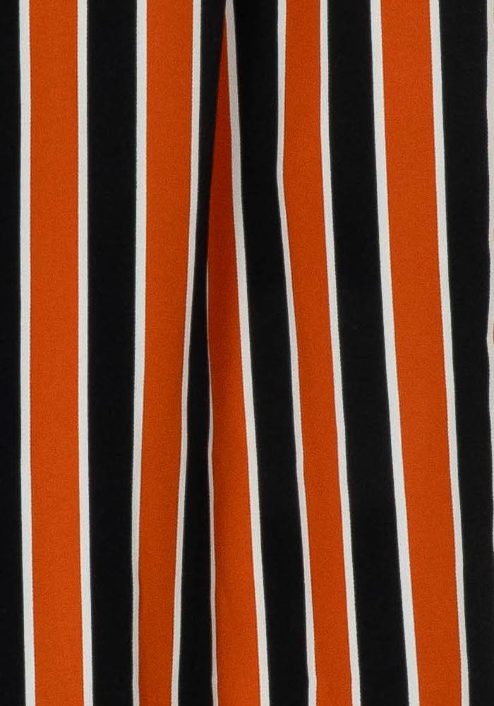 Pantalon Rayé Noir Orange et Blanc - Taille M/38 de la marque Rodier | PARAD121516 - Vendu par Paradigme - Image 3