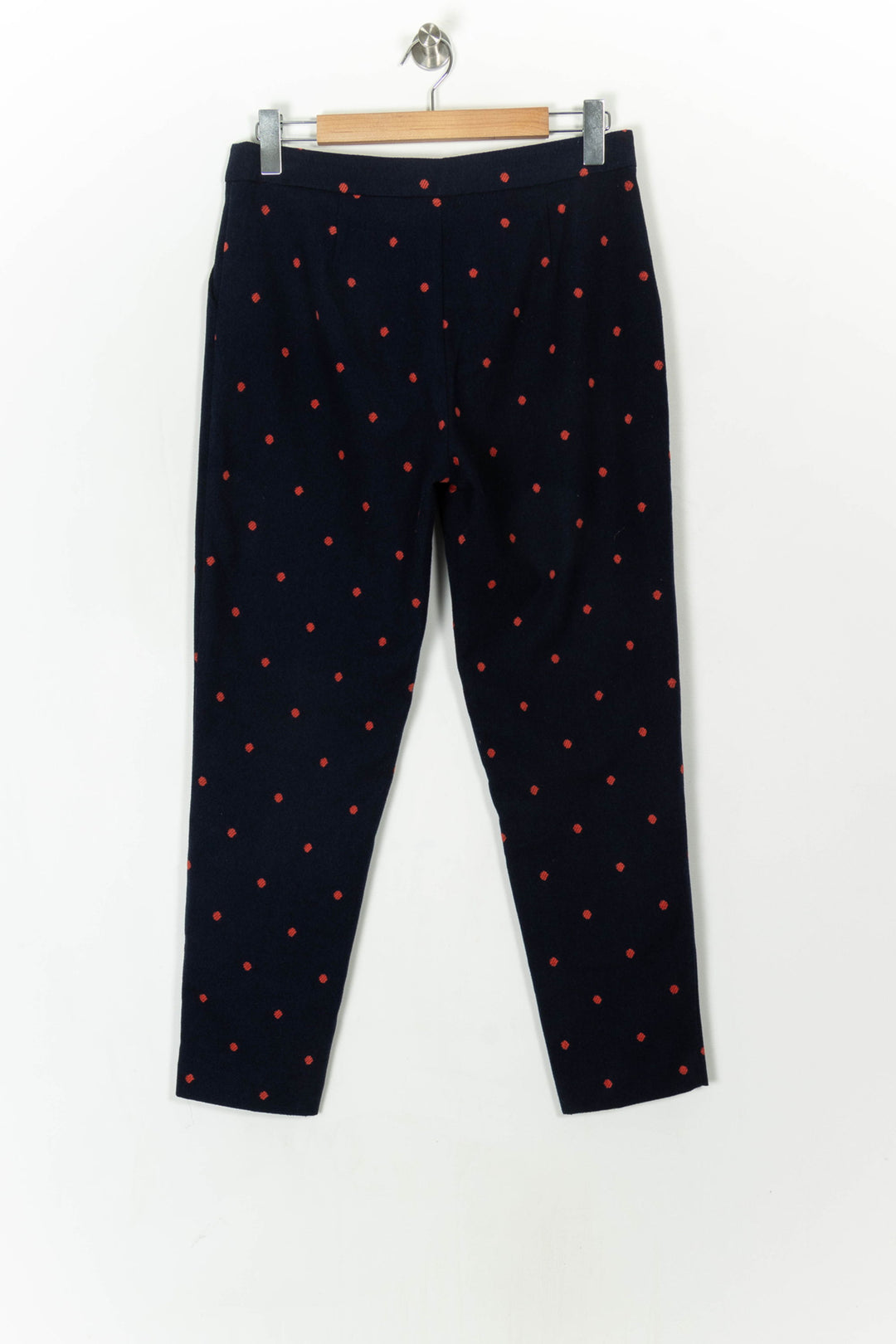 Pantalon Bleu Marine à Pois Rouges - Taille L/40 de la marque FRNCH | PARAD121518 - Vendu par Paradigme - Image 5