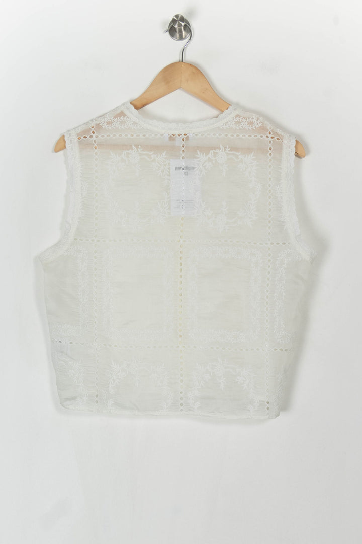 Blouse Sans Manches Blanche - Taille XL/42 de la marque Kookai | PARAD121520 - Vendu par Paradigme - Image 5