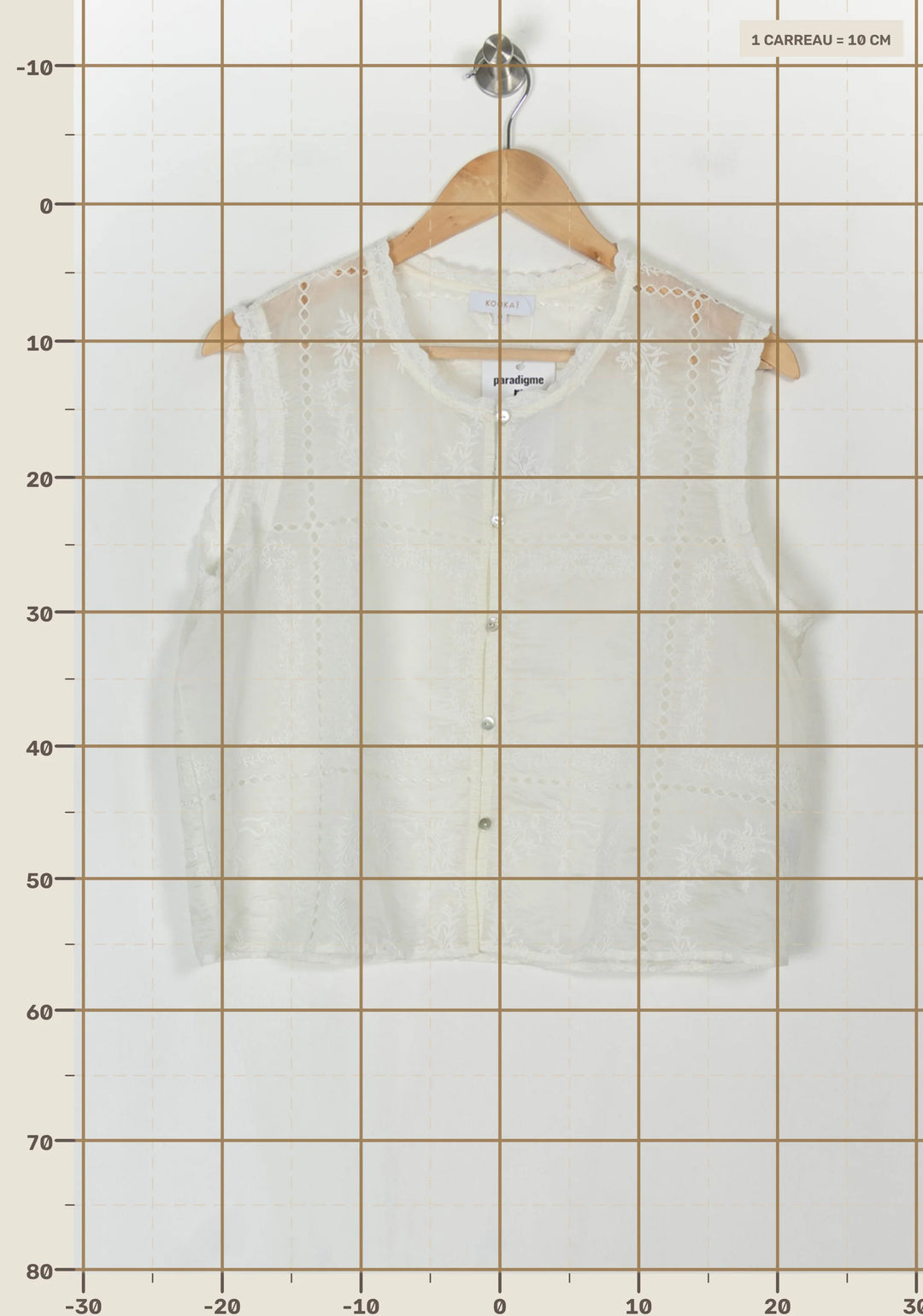 Blouse Sans Manches Blanche - Taille XL/42 de la marque Kookai | PARAD121520 - Vendu par Paradigme - Image 4