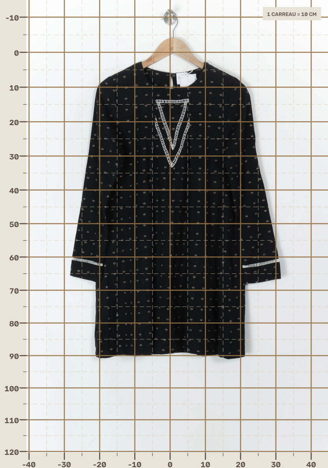 Robe Droite Noire et Blanche - Taille S/36 de la marque Karl Marc John | PARAD121521 - Vendu par Paradigme - Image 4