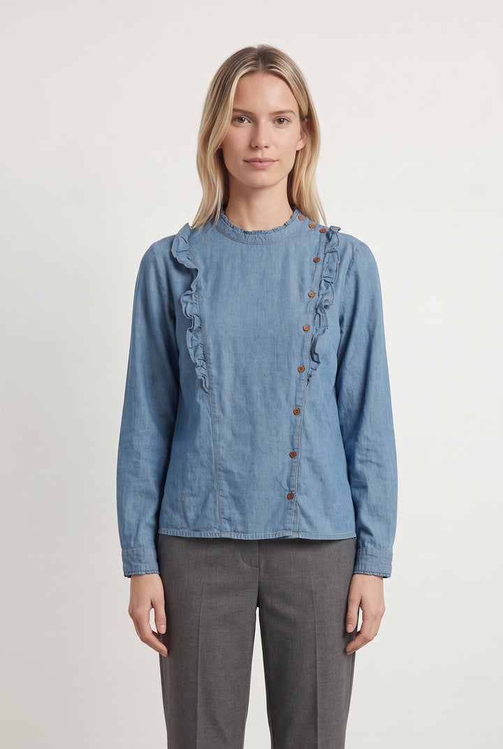 Blouse Bleue - Taille S/36 de la marque Sessùn | PARAD121528 - Vendu par Paradigme - Image 1