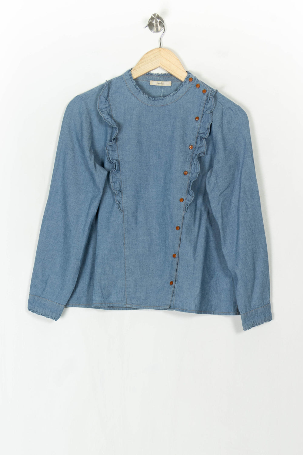 Blouse Bleue - Taille S/36 de la marque Sessùn | PARAD121528 - Vendu par Paradigme - Image 2