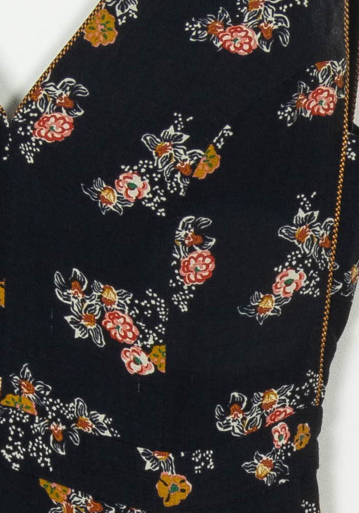 Robe Longue Noire et Fleurie - Taille XS/34 de la marque Sessùn | PARAD121529 - Vendu par Paradigme - Image 3