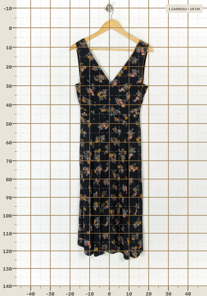 Robe Longue Noire et Fleurie - Taille XS/34 de la marque Sessùn | PARAD121529 - Vendu par Paradigme - Image 4