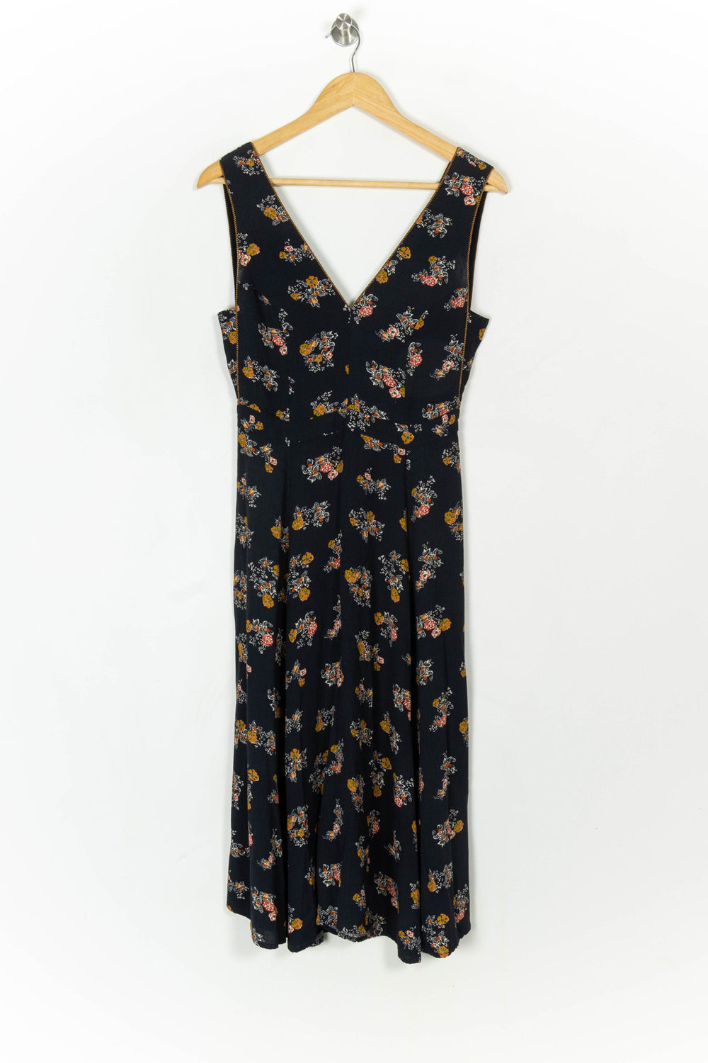 Robe Longue Noire et Fleurie - Taille XS/34 de la marque Sessùn | PARAD121529 - Vendu par Paradigme - Image 2