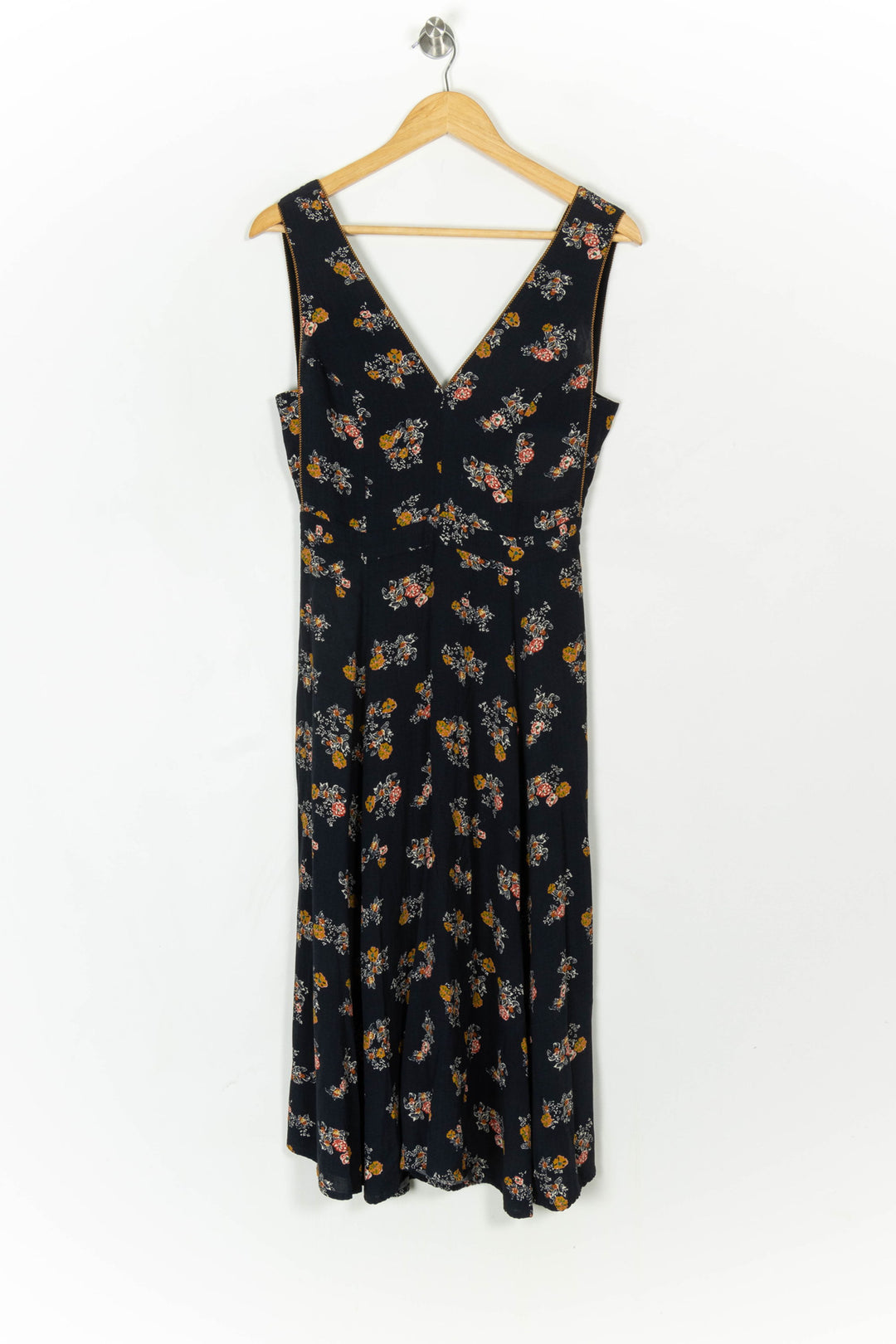Robe Longue Noire et Fleurie - Taille XS/34 de la marque Sessùn | PARAD121529 - Vendu par Paradigme - Image 2