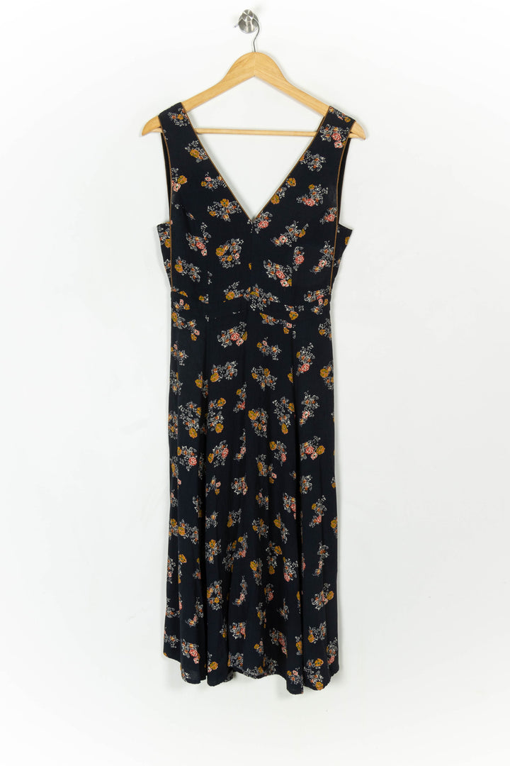 Robe Longue Noire et Fleurie - Taille XS/34 de la marque Sessùn | PARAD121529 - Vendu par Paradigme - Image 2