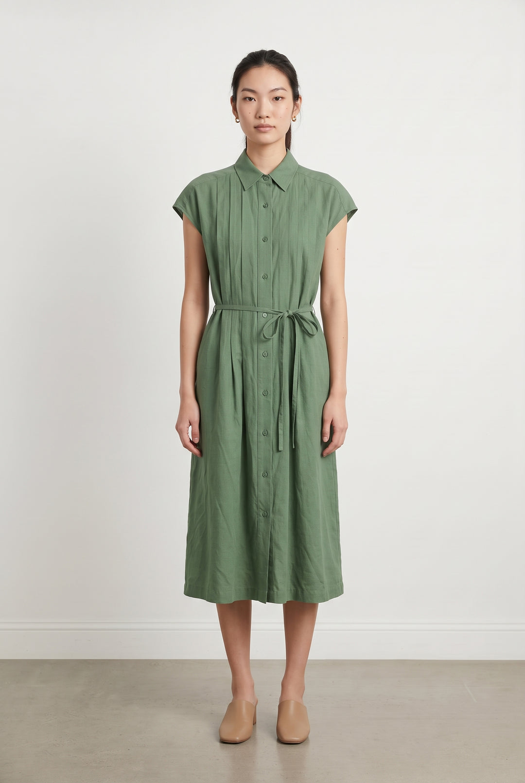 Robe chemise verte - Taille XS/34 de la marque Comptoir des Cotonniers | PARAD121530 - Vendu par Paradigme - Image 1